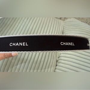 CHANEL Black and White Ribbon